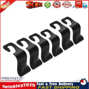 6pcs Universial Car Storage Headrest Hook Hanger Plastic Organizer (Black) Newly