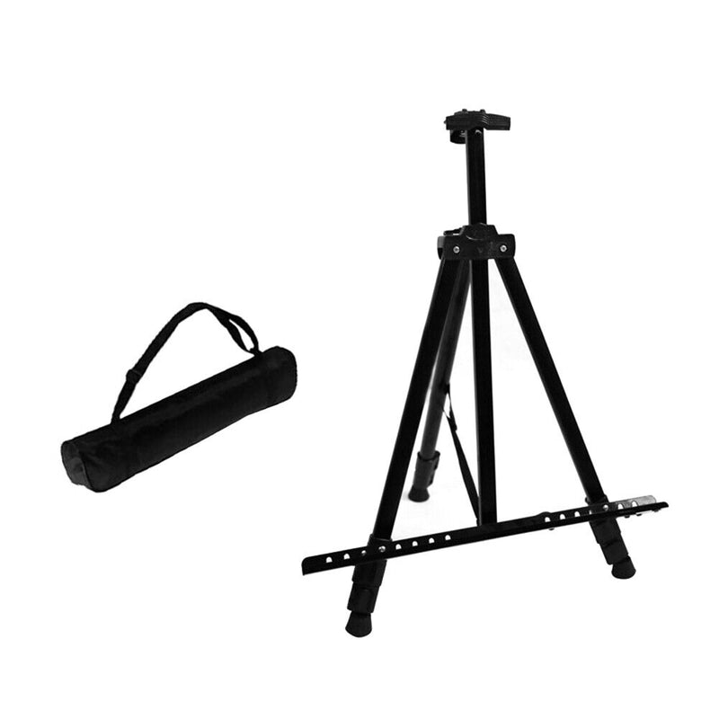 63 inch Artist Easel Adjustable Aluminum Alloy Easel with Carry Bag (Black)