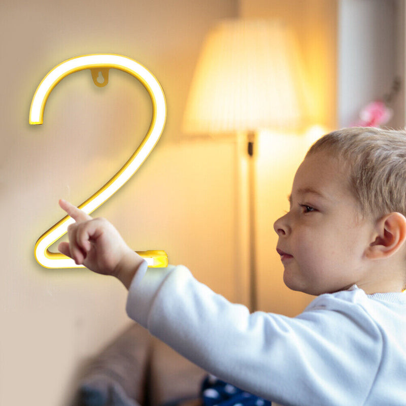 LED Neon Light Letter Sign Wedding Proposal Arrangement Decor Lamp (Two) Newly