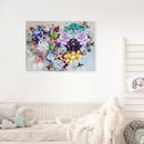 DIY Succulent Heart Oil Paint by Numbers Drawing on Canvas Pictures Home Deco