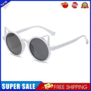 Kids Cute Sunglasses Cat Ear Girl Boys UV Protection Eyeglasses (White)