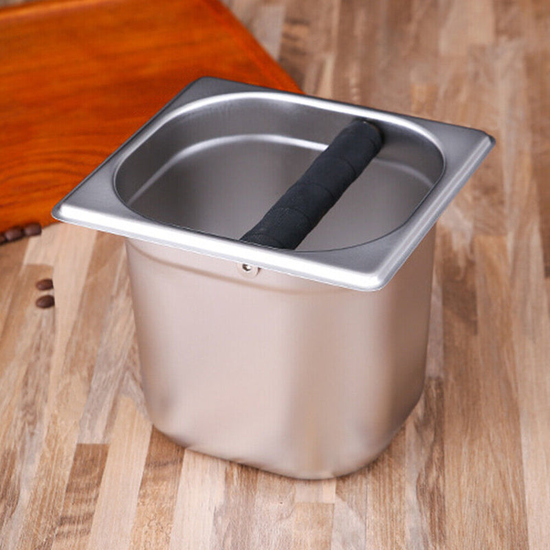 Coffee Residue Knock Box Stainless Steel Coffee Grounds Bucket Trash Cafe T