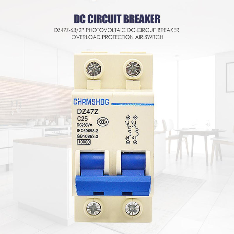 DZ47Z-63/2P Photovoltaic DC Circuit Breaker Protection Air Switch (25A) Newly