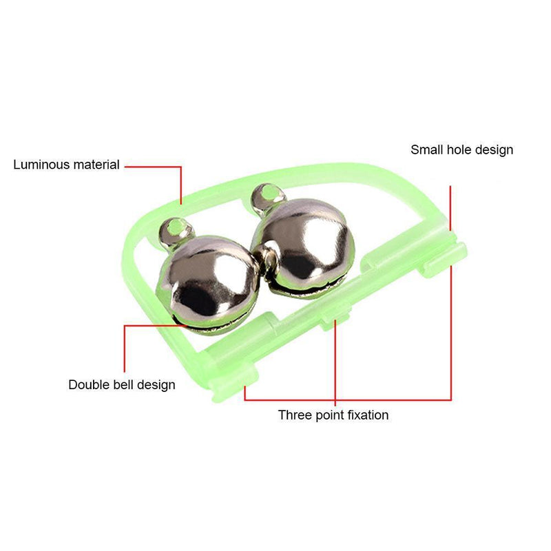 10pcs/Set Luminous Twin Bells Fishing Bite Alarms Portable Fishing Tackle