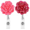 Stationery Lanyards Anti-Lost Clip Rose Shape Badge Reel Badges Holder Key Ring