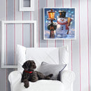 5D DIY Diamond Painting Kits Full Round Drill Christmas Snowman Mosaic Pictur