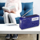 Solar AM/FM Radio Emergency LED Lamp Power Bank for Outdoor Camping (Blue) Newly