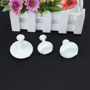 3pcs Rose Leaves Pattern Cut Mold Sugarcraft Fondant Cake Decorating Tools