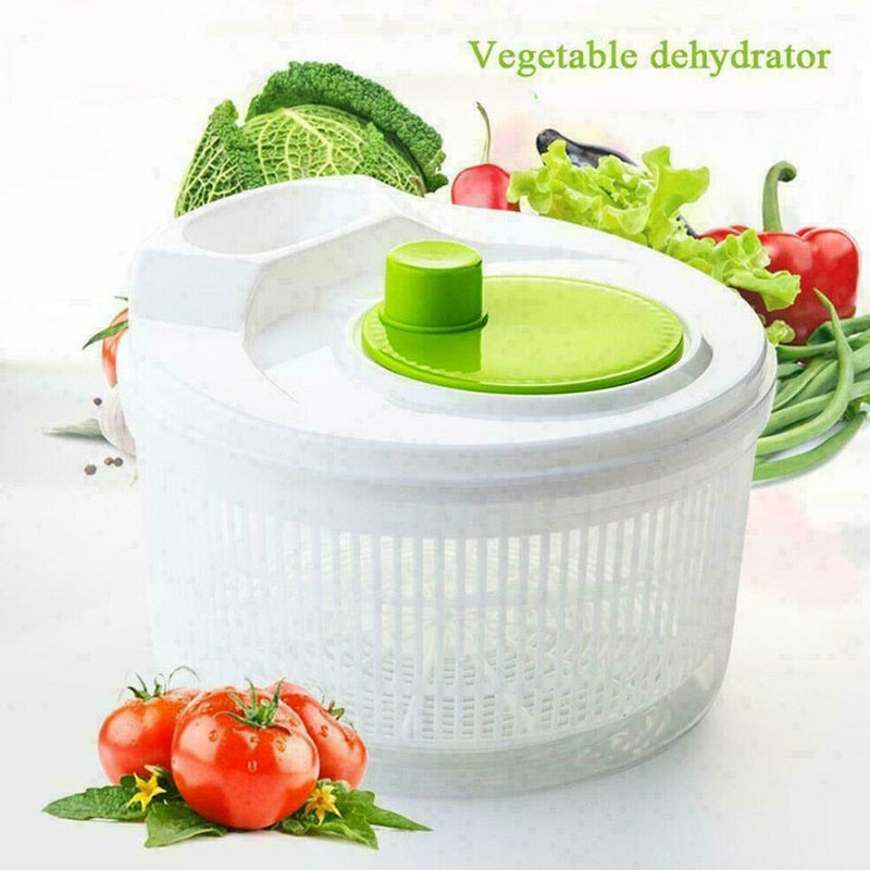 Plastic Large Salad Spinner Leaf Dryer Lettuce Vegs Drainer Dressing Water K9C5