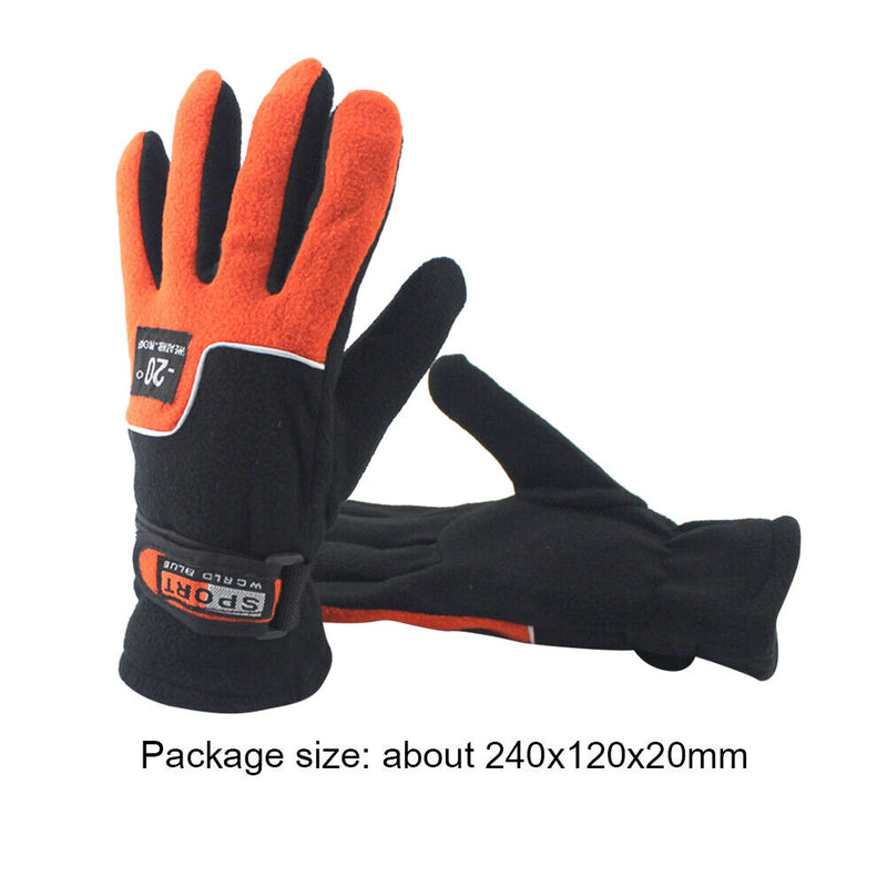 1 Pair Windproof Cycling Warmth Gloves Fleece Gloves Anti-Freeze Thermal Glov