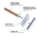 Safe Razor for Men Close Shaving without Blade Classic Manual Beard Face Shaver