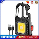 Mini LED Flashlight Keychain Can Opener Outdoor Camping Lamp Lights (Black)