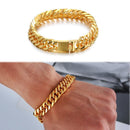 Bracelet Women Men Luxury Link Chain Cuban Bracelet Hip Hop Stainless Steel