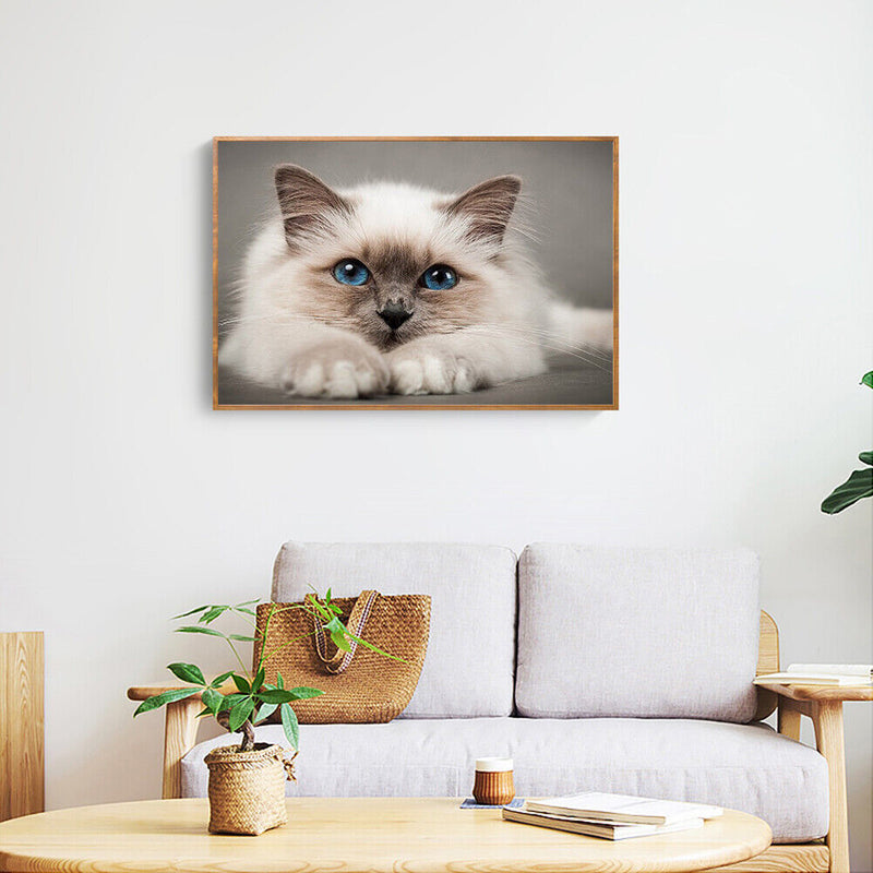 5D Diamond Embroidery Burmese Cat Mosaic Round Diamond Painting for Bead Art