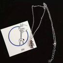 Pendant Valentine's Day Gifts Distressed Choker Mini Robot Necklace Thin Chain