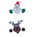Banner Penguin Elk Santa Claus Christmas Garden Ornaments Fence Decorations