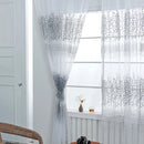 Leaf Print Semi-shading Tulle Curtains Living Room Bedroom Window Screen Drap