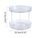 2 Tier Lazy Susan Turntable Food Storage Container For Kitchen Cabinets Pantry