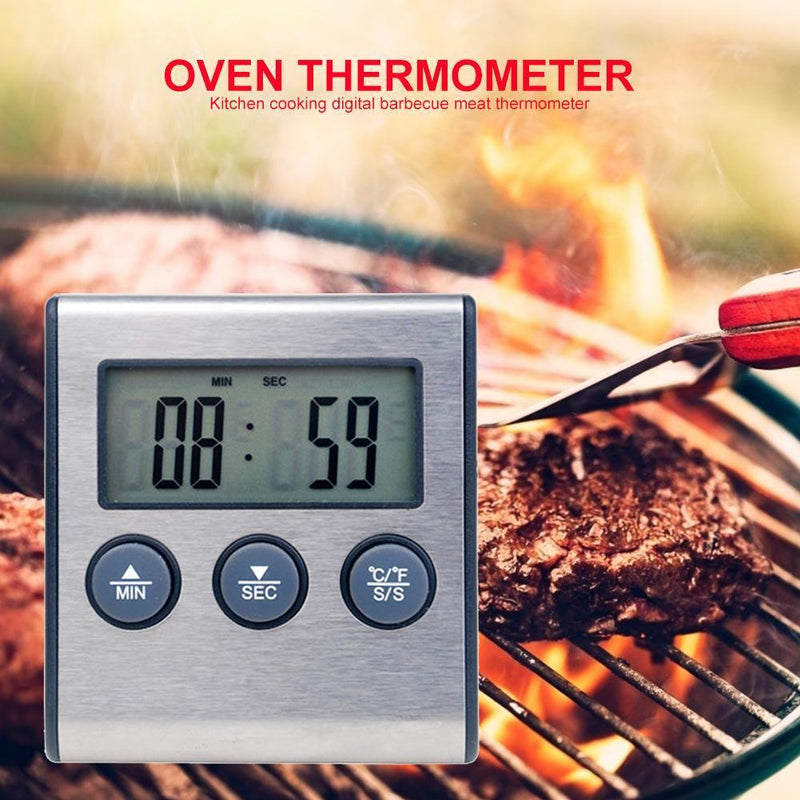 Kitchen Cooking Digital BBQ Meat Thermometer Grill Stainless Steel Probe