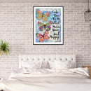 Full Drill Round Diamond Painting Animal English Mosaic Kit Wall Drawing Pict