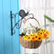 Wrought Iron Hanging Flower Pot Basketball Braces Decorative Outdoor Planter Hook