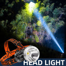 Powerful Headlamp Fishing LED Headlight USB Rechargeable Head-mounted Flashlight
