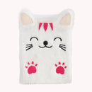 Cartoon Cat Plush Notebook Fluffy Daily Planner Journal Book (White) Newly