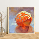Oil Paint By Numbers Orange Frameless Picture Craft Kit for Home Living Room