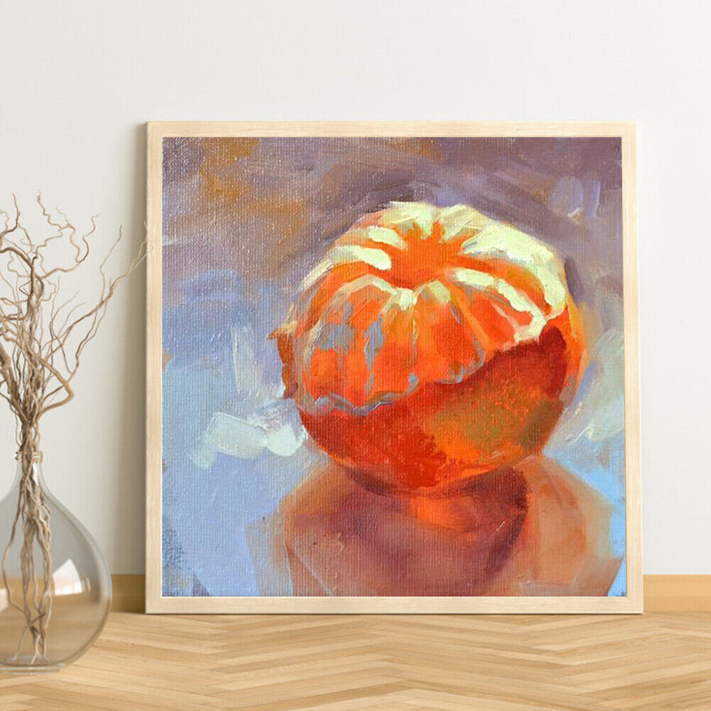 Oil Paint By Numbers Orange Frameless Picture Craft Kit for Home Living Room