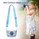 Portable Mini Cartoon Camera Cover Adjustable Silicone Shell (Blue Cat) Newly
