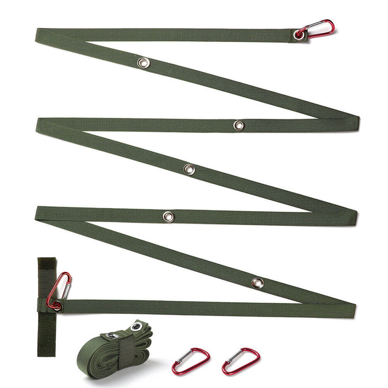 Tent Canopy Lanyard Clothesline Outdoor Camping Rope w/ Buckle (Army Green)