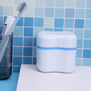 Denture Box Bathroom Travel Denture Cup False Tooth Cleaning Container (B) Newly
