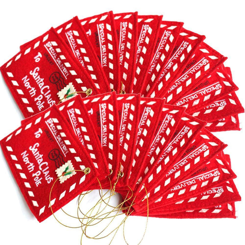 Non-Woven Embroidery Christmas Envelope Xmas Trees Pendant Gift Candy Bags