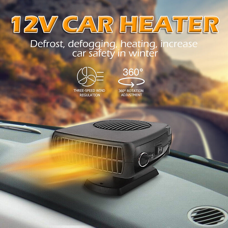 Drinking Car Cooling Heating Fans Dual-Use Electric Car Defroster Defogger Fan