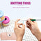 9pcs Double Color Plastic Handle Crochet Hooks Sweater Needles Set Crafts
