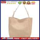 Beach Straw Shoulder Bags Women Large Leather Top-handle Shopping Handbag Purses
