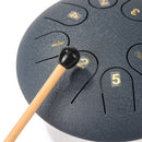 Ethereal 6 inch Steel Tongue Hand Pan Drum 8 Tones with Mallets (Navy Blue)