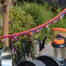 Multi-function Outdoor Camp Hiking Hanging Rope Tent Clothes Line Hanger St