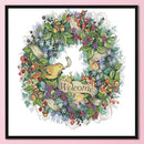 11CT Printed Partial Embroidery Wreath Needlework DIY Cross Stitch Needlework
