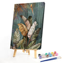 Forest Plantain Leaves Oil Paint By Number Kit DIY Home Decoration Gift Wal