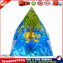 Orgonite Pyramid Amethyst Peridot Crystal Energy Purify Mind Crafts (C) Newly