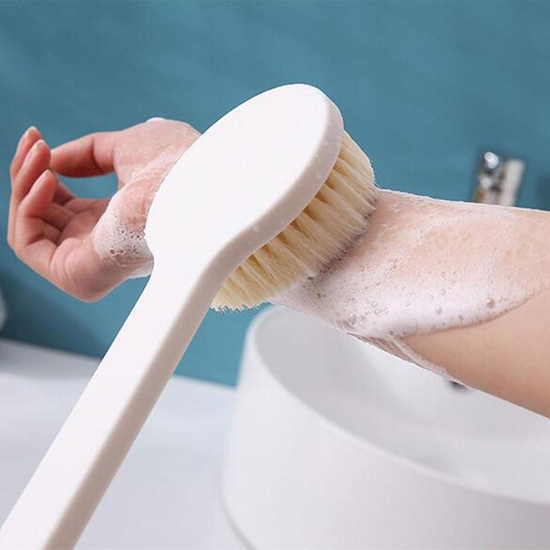 Body Brush Shower Scrubber Lotion Applicator Sponge Bath Back Brush Long Handle`