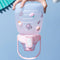 1.3L Large-capacity Water Bottle Outdoor Sports Gradient Cup (Pink Blue) Newly
