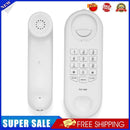 Corded Phone Wall Mountable Landline Telephone Big Button for Home (White)