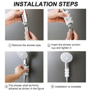 Shower Head Holder - Removable Handheld Showerhead Holder Wall Rack (White)