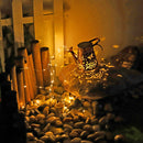 Solar Watering Can Projector Lights Outdoor Garden Yard Art Kettle Lamp (A)