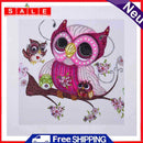 5D DIY Special Shaped Diamond Painting Pink Bird Cross Stitch Embroidery
