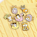 Clothes Jewelry Bag Accessories Dog Enamel Pins Corgi's Happy Life Badge Brooch
