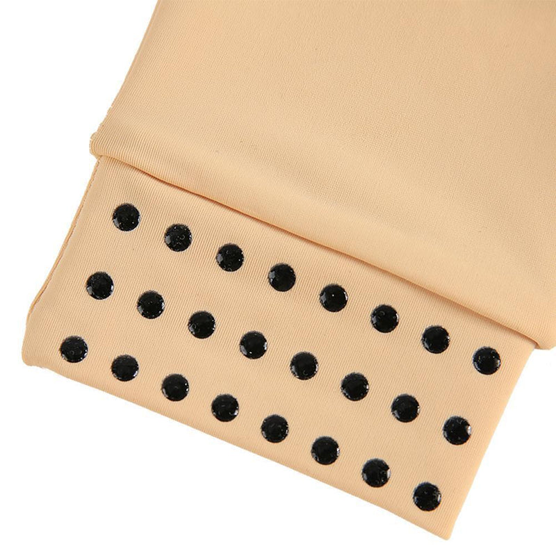 1 Pair Magnetic Therapy Fingerless Gloves Arthritis Pain Relief Tool (White