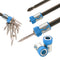 2pcs 6.35mm Shank Drill Bit 1/4 inch Screwdriver Bit Magnetic Rings Blue